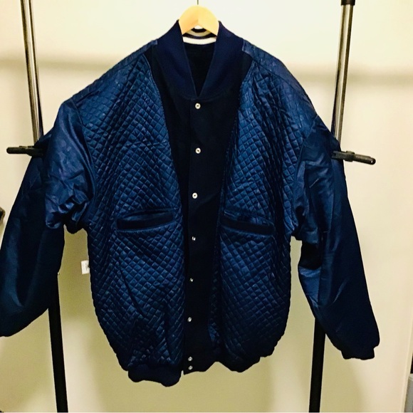 JH Design New York Yankees Varsity Jacket Diamond Stud Logo Size 6XL Rare - Picture 3 of 12